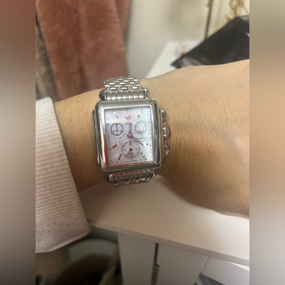 Michele watch + extra watch strap & dust bag. new battery! - Picture 2 of 11